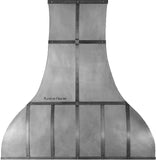 custom metal range hood with straps